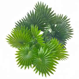 跨境仿真小扇葵蒲葵18头棕榈假树绿植盆栽室内装饰工程造景园布景