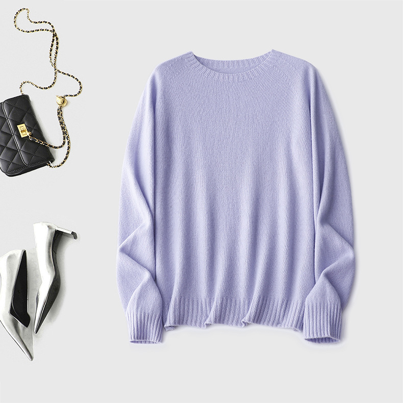 冬日万能搭配 极简圆领羊绒羊毛衫 高级松弛感藏肉显瘦云朵般触感