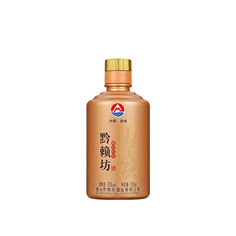 黔赖坊小金瓶53度100ml礼盒装茅台镇酱香白酒粮食酒批发代发 图片