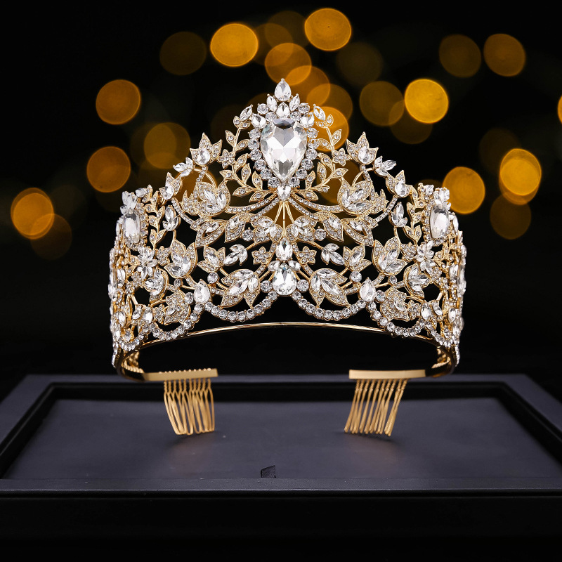 2019南非小姐桂冠世界小姐选美冠军王冠舞台加冕皇冠发箍厂家