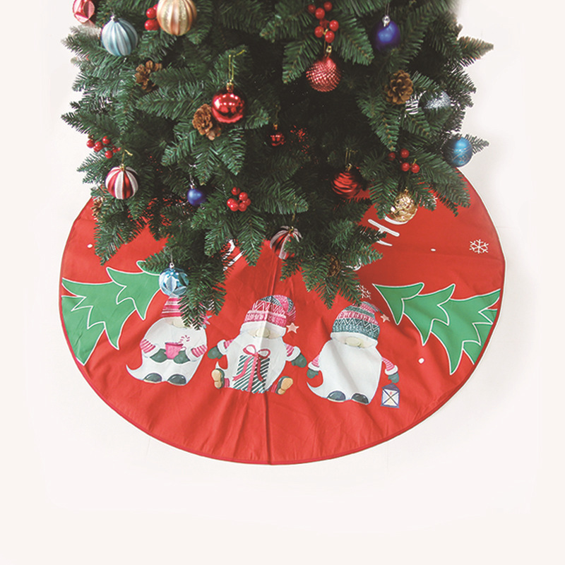 120cm New Christmas Digital Printing Tree Skirt Christmas Tree Apron Tree Bottom Decoration Scene Arrangement Decoration