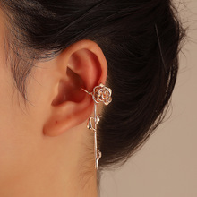 玫瑰花朵耳骨夹女无耳洞轻奢高级感小众新款潮设计感耳夹独特耳饰