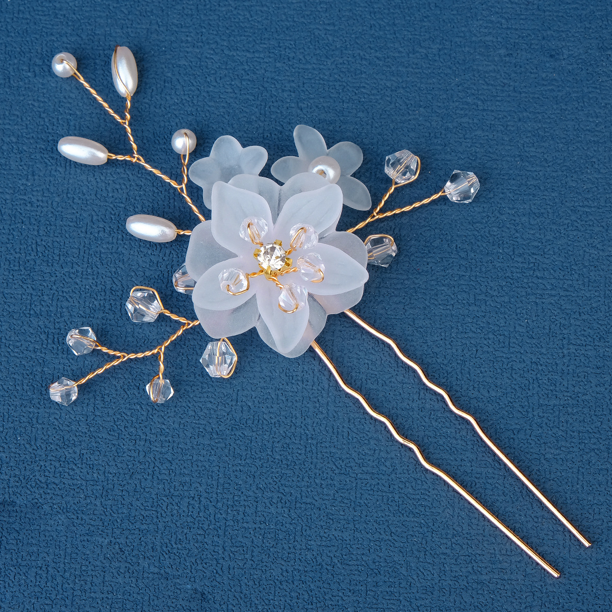 New Chinese Style Mori Style Bridal Hair Accessories Beautiful Handmade Flower Braided Hair Pin Xiuhe Ancient Style Pearl Hair Comb Suit