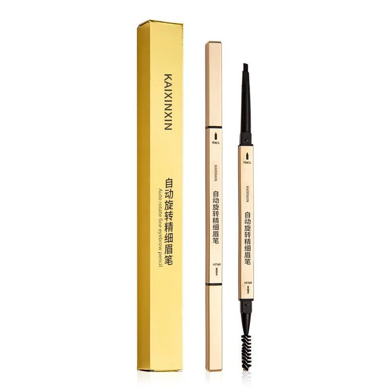 Small Gold Bar Eyebrow Pencil Three-Dimensional Sketch Small Gold Chopsticks Eyebrow Pencil Triangle Extremely Thin Double-Headed Eyebrow Pencil Waterproof Sweat-Proof Not Dizzy