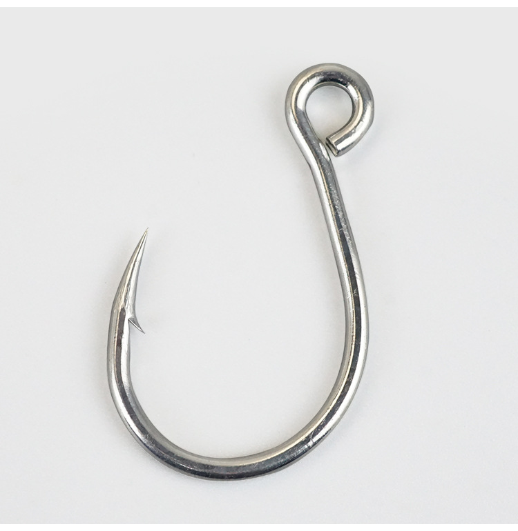 镀锡慢摇铁板钩钩大眼钩鱼钩路亚海钓铁板钩轻型船钓放流钓鱼钩