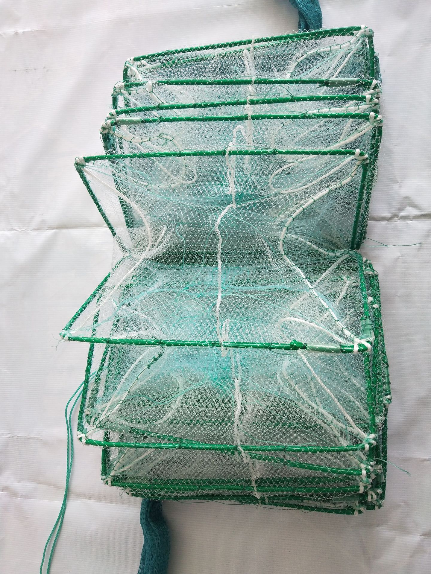 现货批发捕渔网捕鱼8.5m29节折叠虾笼抓鱼笼螃蟹笼海用捕虾长虾笼