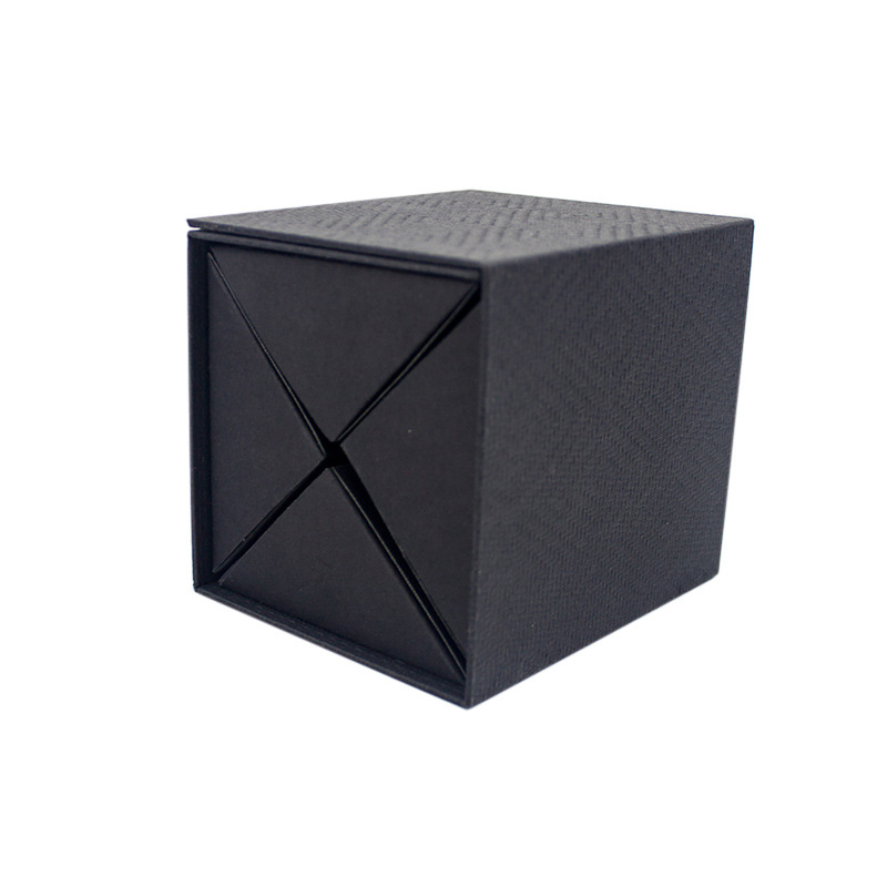 异形礼盒定制 硬纸板黑色折叠盒 蜂蜜四边形包装纸盒