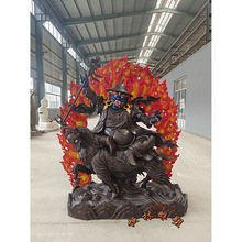 恒林雕塑厂家批发纯铜大型藏传1米8骑羊单坚护法佛像丹坚护法铜像