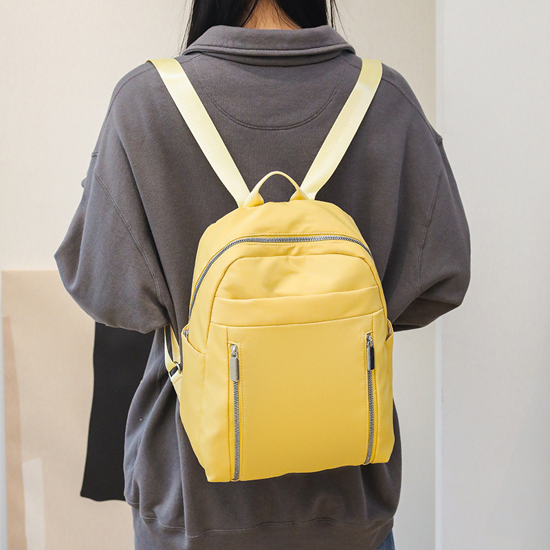 Korean Style Simple Commute Casual Backpack 2023 Spring New Simple Oxford Cloth Backpack Fashion Small Schoolbag for Women