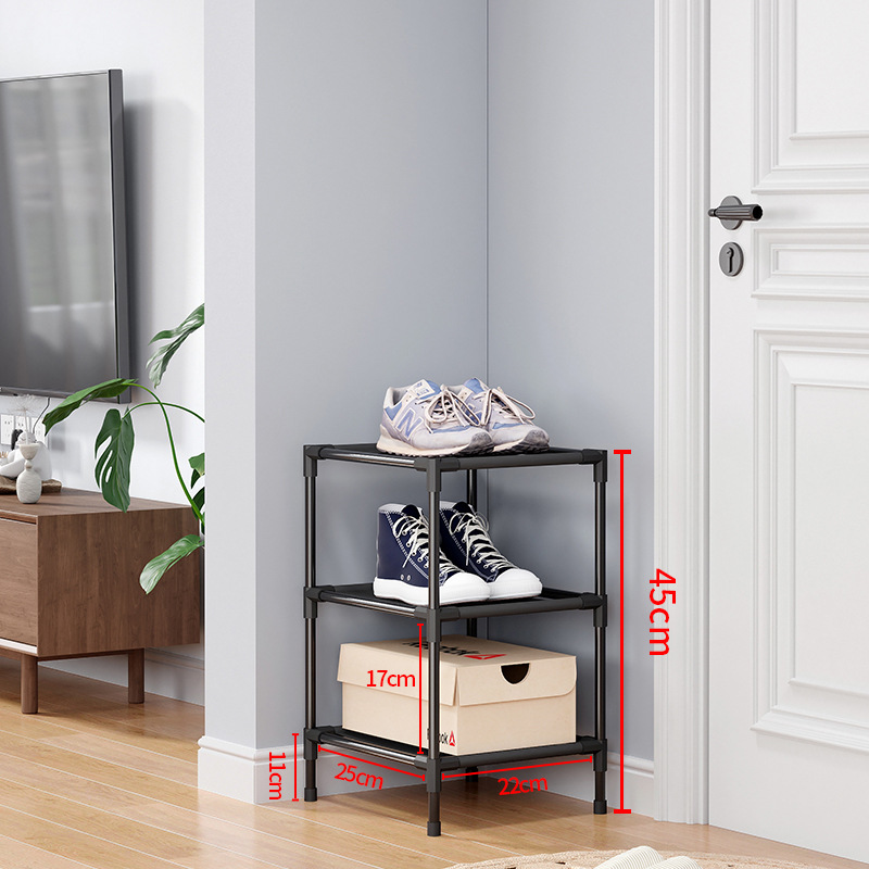 Simple Shoe Rack Single Row behind the Door Bedroom Door Narrow Space-Saving Corner Dust-Proof Shoes Storage Indoor Beautiful