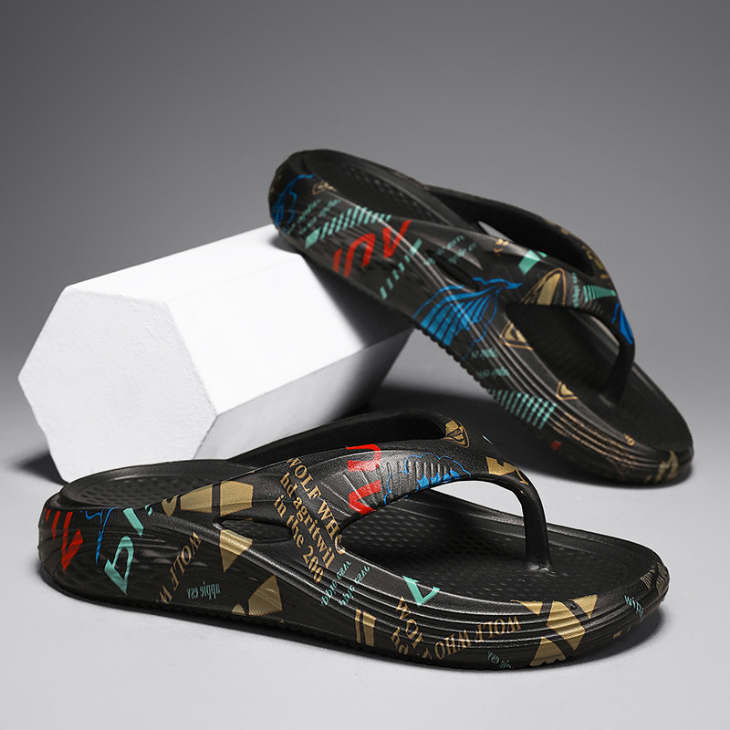 2024新款人字拖鞋男夏季外穿防滑男士夹脚休闲潮流个性帅气沙滩鞋