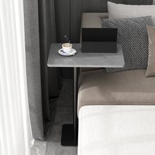轻奢岩板沙发边几极简客厅梳化边桌可移动大理石小茶几方形角几柜