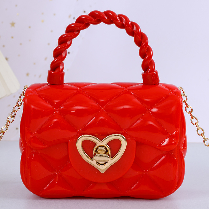 2023 Popular Super Popular Transparent Jelly Pack Portable Mini Bag Love Hardware Net Red Girl Cute Small Shoulder Bag