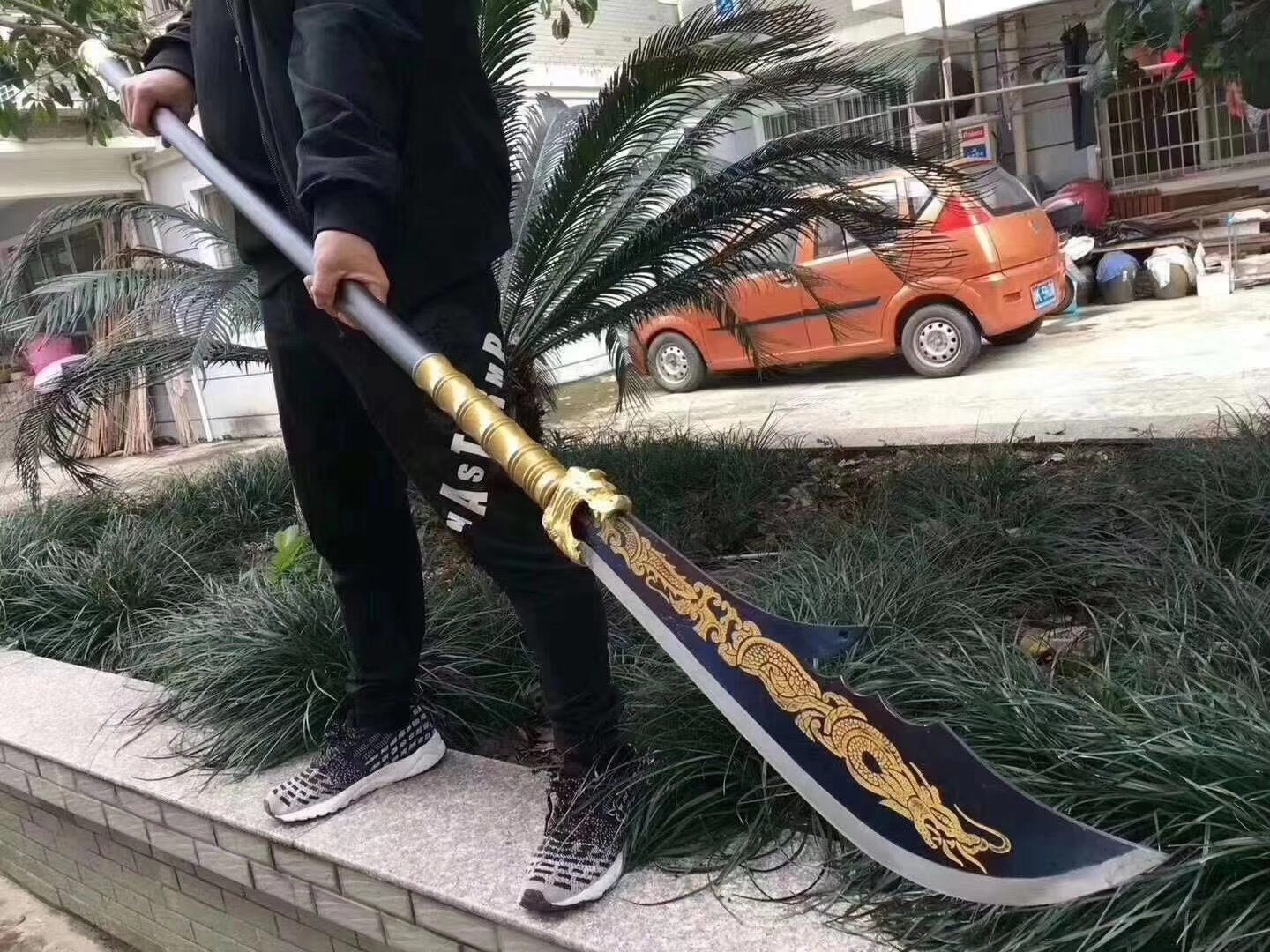 武术练习表演用十八般兵器 高锰钢偃月刀可拆卸2米关公大刀未开刃