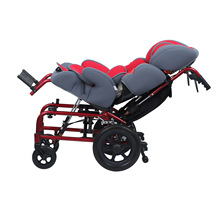 一件代发跨境出口儿童轮椅推车可折叠可调节铝合金儿童轮椅