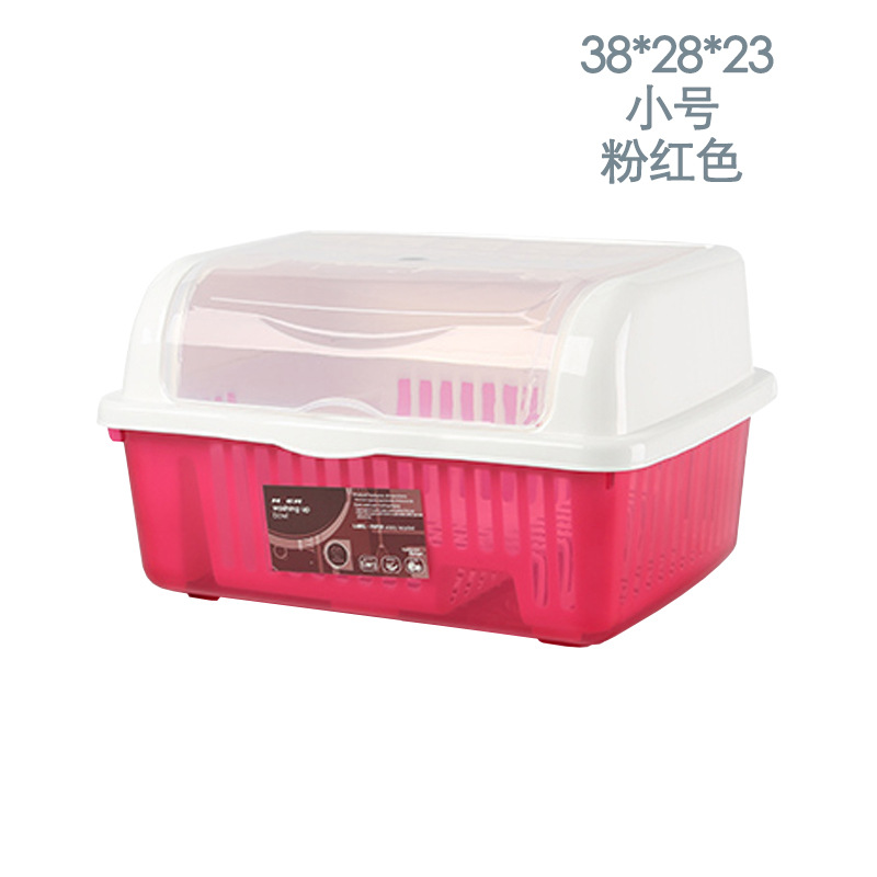 Bowl Basin Kitchen Draining Cupboard Tableware Storage Box Storage Cupboard with Lid Plastic Bowl Draining Bowl Rack 0594