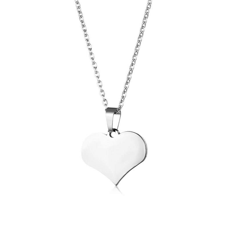 Amazon Hot Accessories New Special-Interest Design Simple Peach Heart Necklace Women's Simple Heart Shape Clavicle Heart-Shaped Pendant