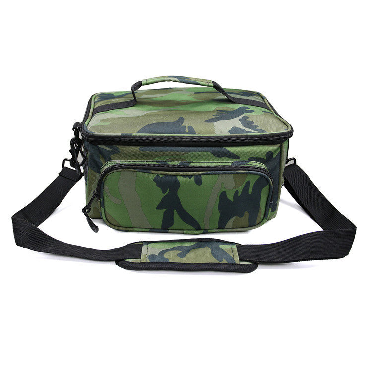 Cross-Border One Piece Dropshipping Outdoor Camouflage Fishing Bag Multi-Pocket Camping Fishing Bag One-Shoulder Camping Fishing Bait Package