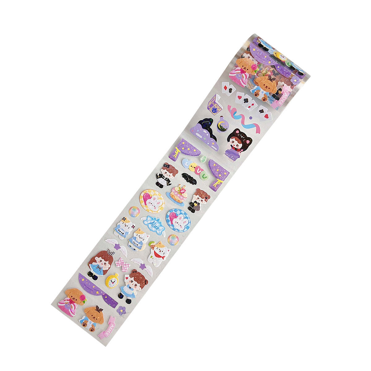 Tengyi Youpin Hand Account Tape Roll Cute Laser Goka Stickers Girl Heart Notebook Tape Goka Decorative Sticker