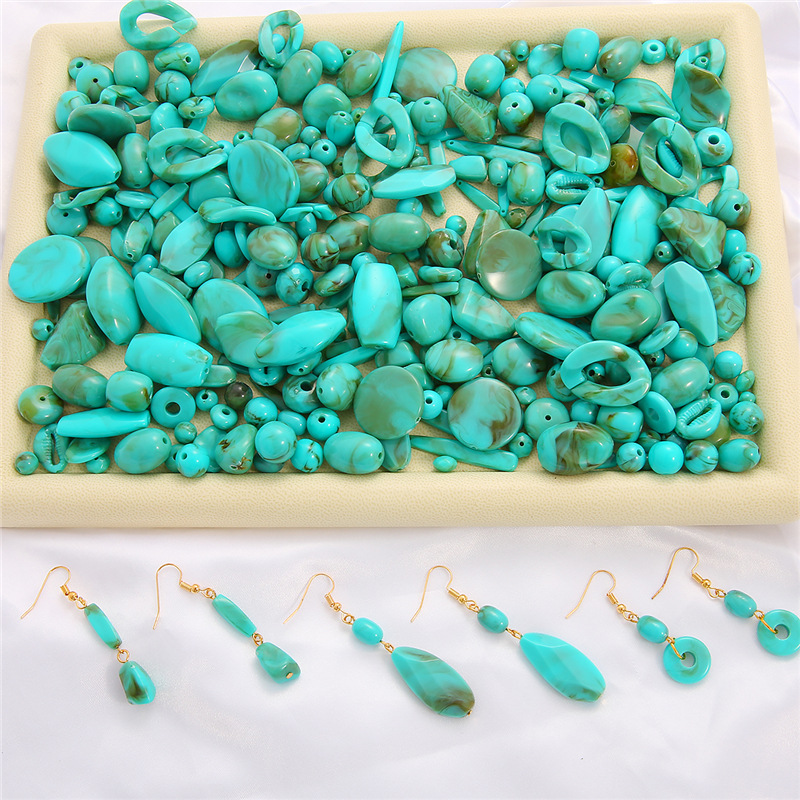 DIY Handmade Beads Acrylic Imitation Turquoise Beads Scattered Beads Adult Bracelet Necklace Woven Plastic Bead