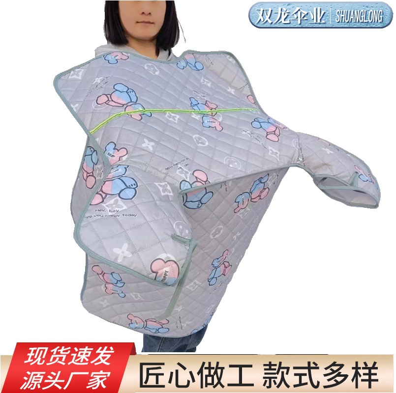 挡风被批发连体防晒摩托防风罩花布复合超声波夏季电动车挡风被