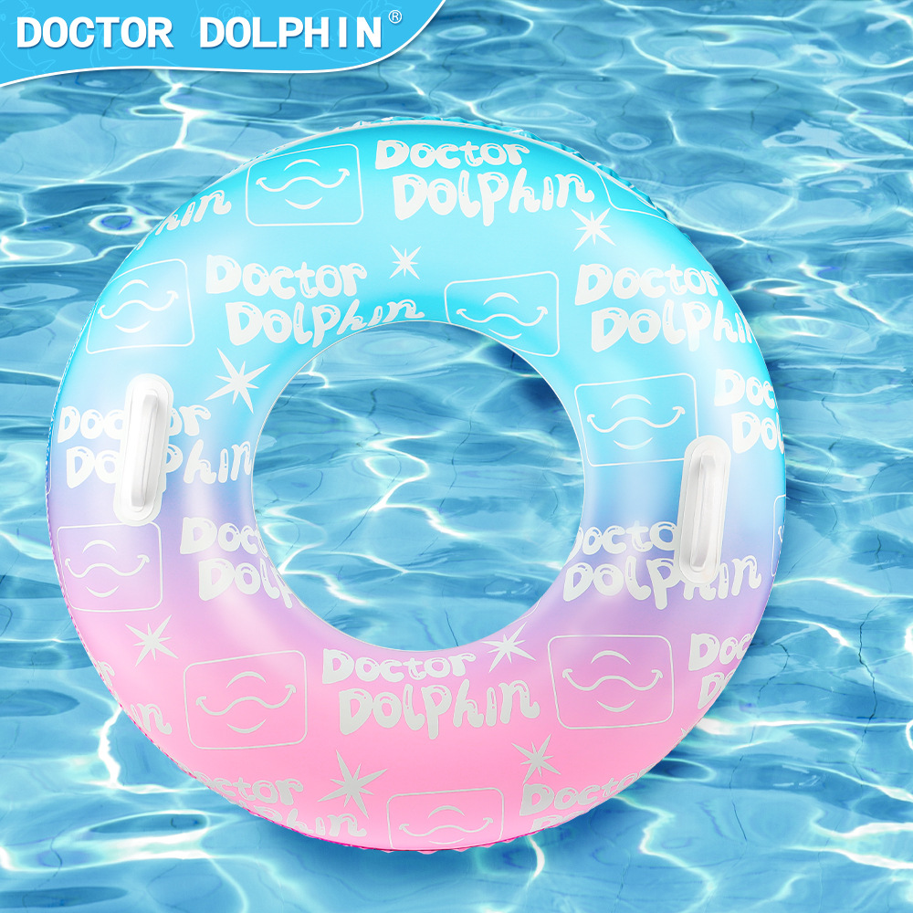 doctor dolphin children‘s swimming ring handle swim ring ins style printed children‘s swimming ring inflatable swimming pool swim ring armrest swim ring