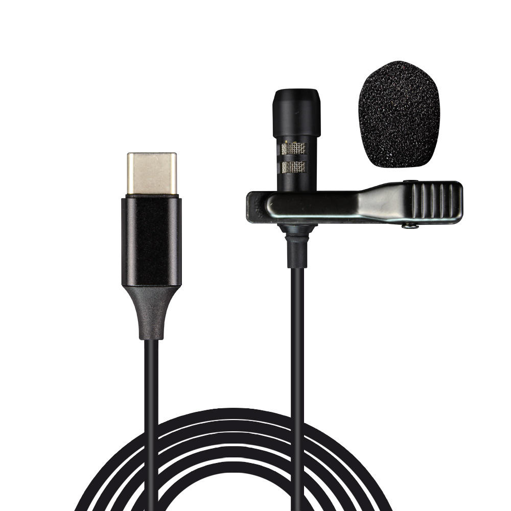 手机收音麦单反采访vlog网课直播麦克风视频吃播领夹式话筒