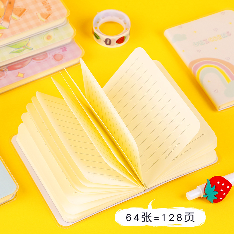 Notepad Small Size Portable Small Notebook Cute Girl Mini Plastic Cover Notebook Pupils' Stationery Wholesale