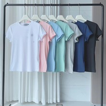 RL拉夫家24女士修身款小马标短袖女装经典款棉质平纹针织圆领T桖