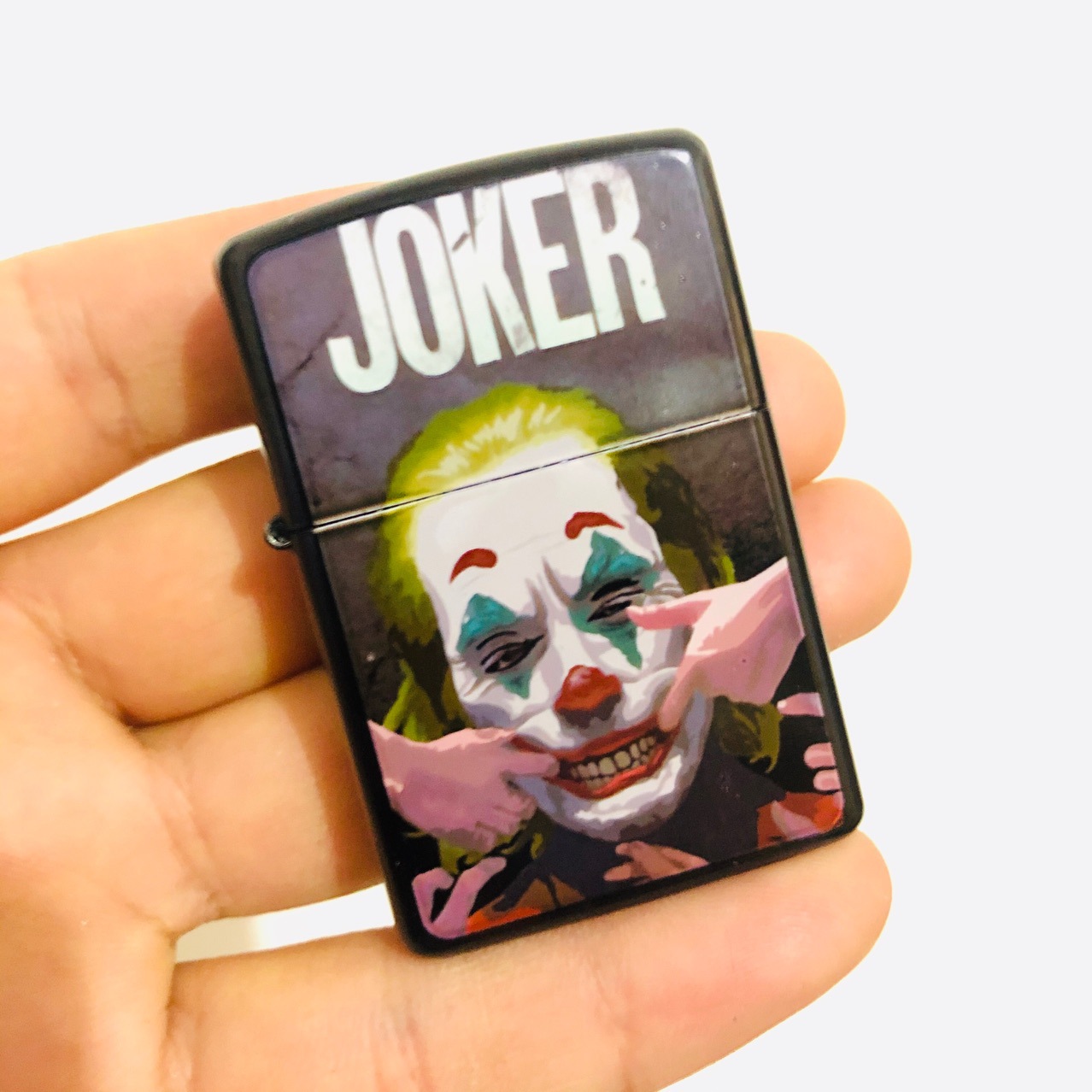 Spot Grinding Wheel Vintage Clown Joker Kerosene Black Lighter Customizable Pattern One Piece Dropshipping