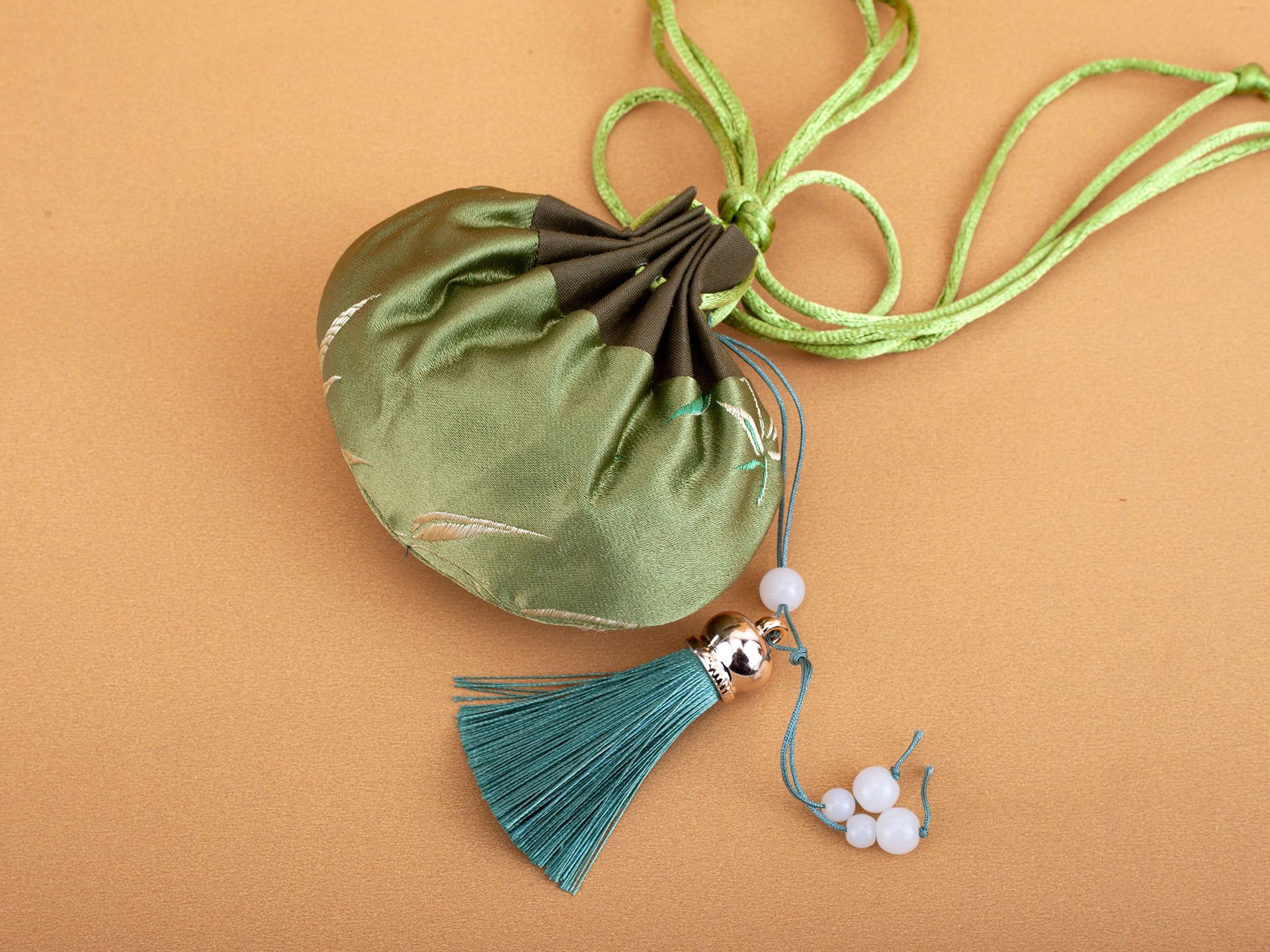 端午节空袋中国风香囊古风随身荷包锦缎刺绣香袋禅意车挂小香包-阿里