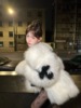 2022 new pattern cross leather and fur coat tailored collar Maomao overcoat Mid length version fashion environmental protection leather and fur