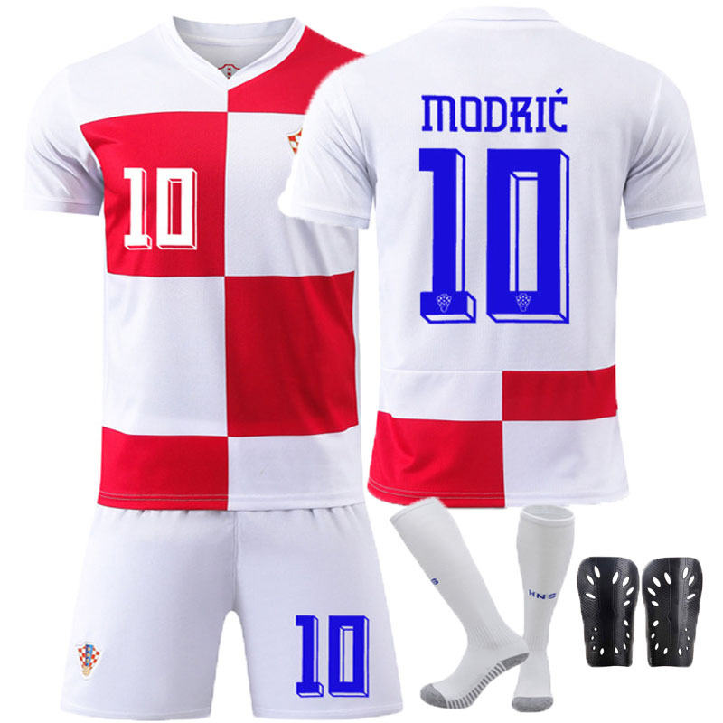 2024欧洲杯克罗地亚主场球衣定制足球服套装10号莫德里奇加肥队服