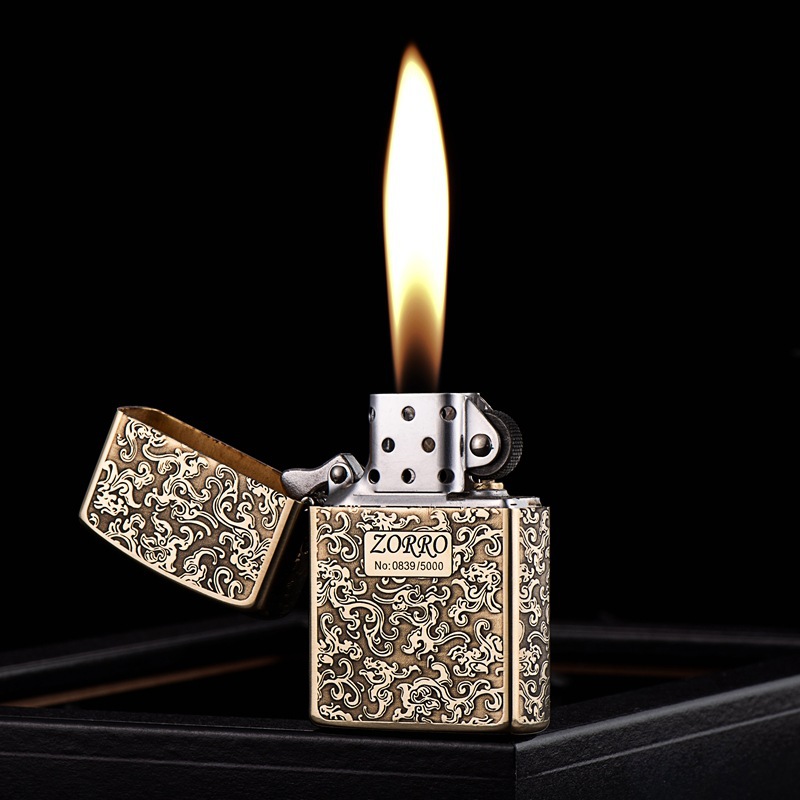 包邮zt-049a原铜五面祥云煤油打火机高端男士礼品打火机批发-阿里巴巴
