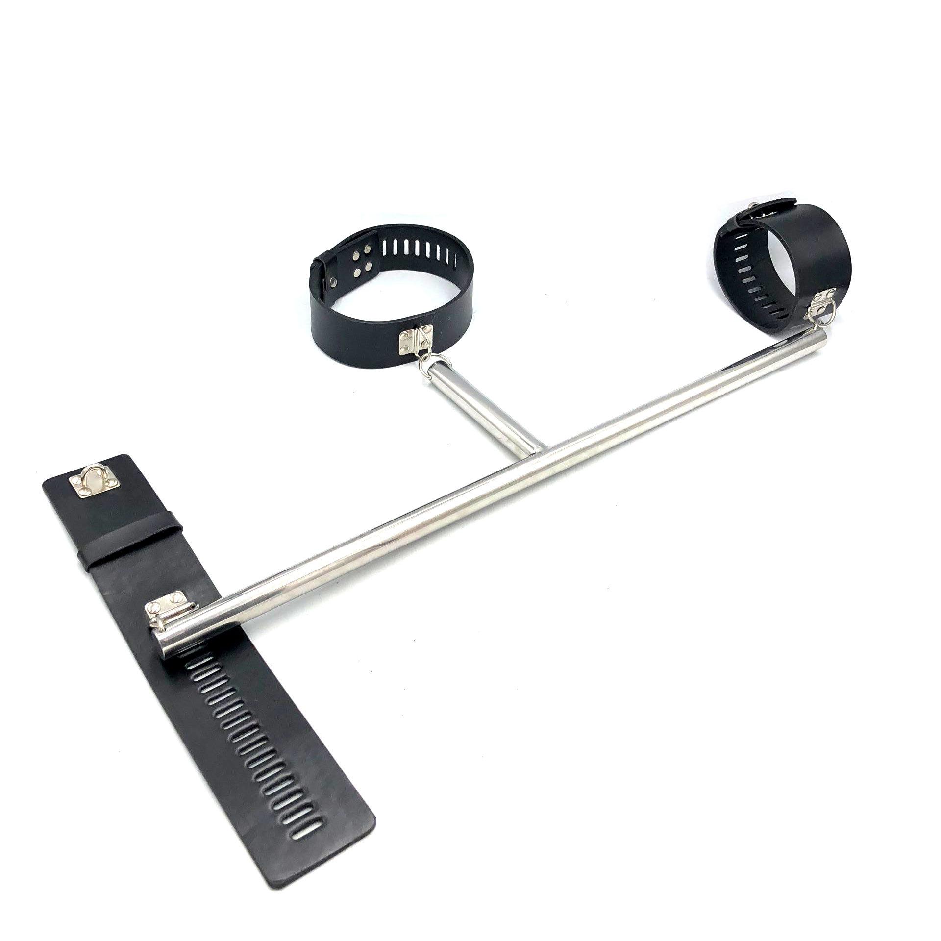 黑帝不锈钢钢管手颈连铐 金属杆固定铐束缚捆绑成人调教情趣用品