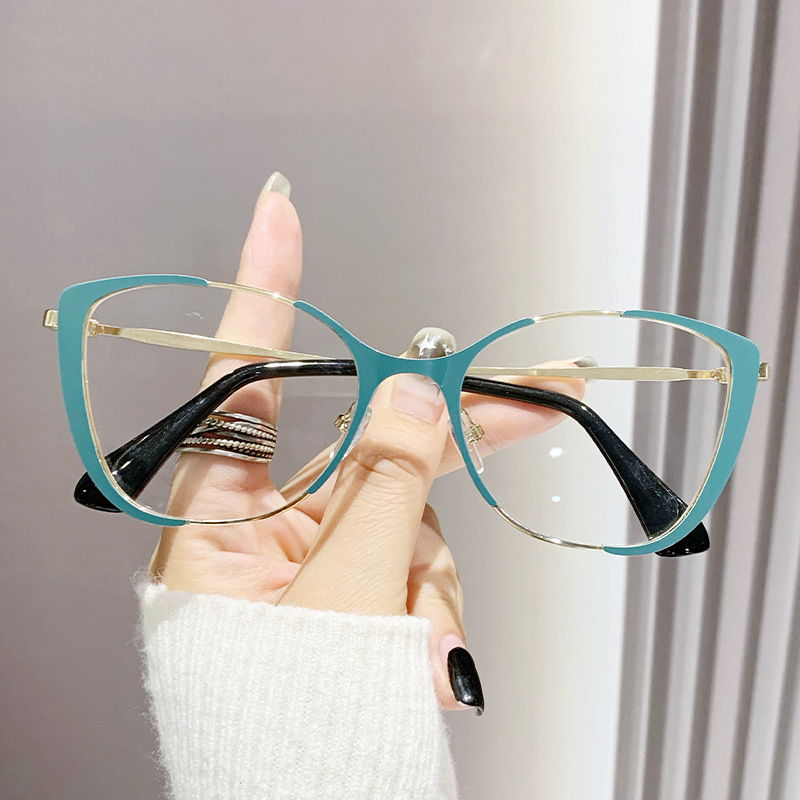 2023 New Internet Celebrity Face without Makeup Glasses Female Fashion Casual Trend Metal Optics Photo Frame Student Plain Glasses