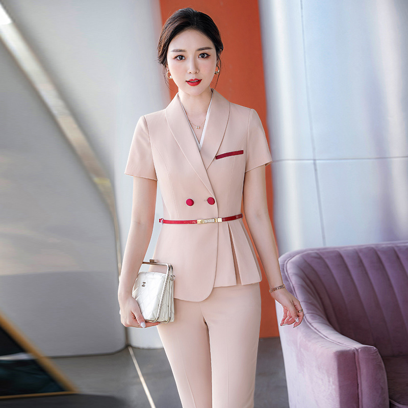 医美工作服美容师服装气质时尚美容院套装前台工服女职业夏装装潮