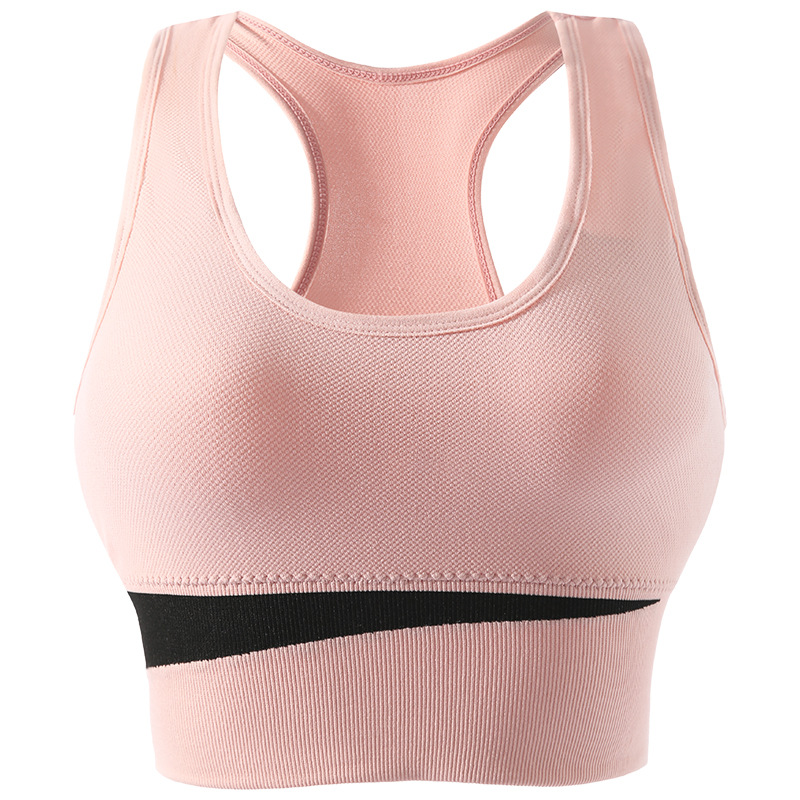 sports bra women's big chest show running shockproof push-up wireless sports underwear plus size workout yoga vest