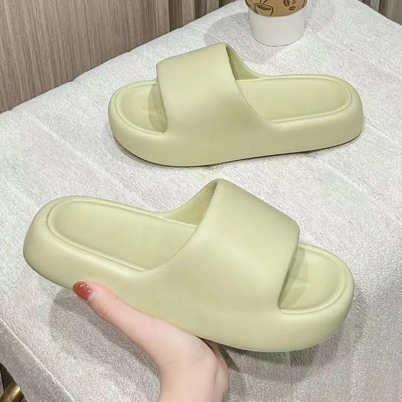 Slippers for Women Couple Summer Outdoor Wear Shit Feeling Bathroom Bath Non-Slip Korean Style Home Slippers Men's Flip Flops
