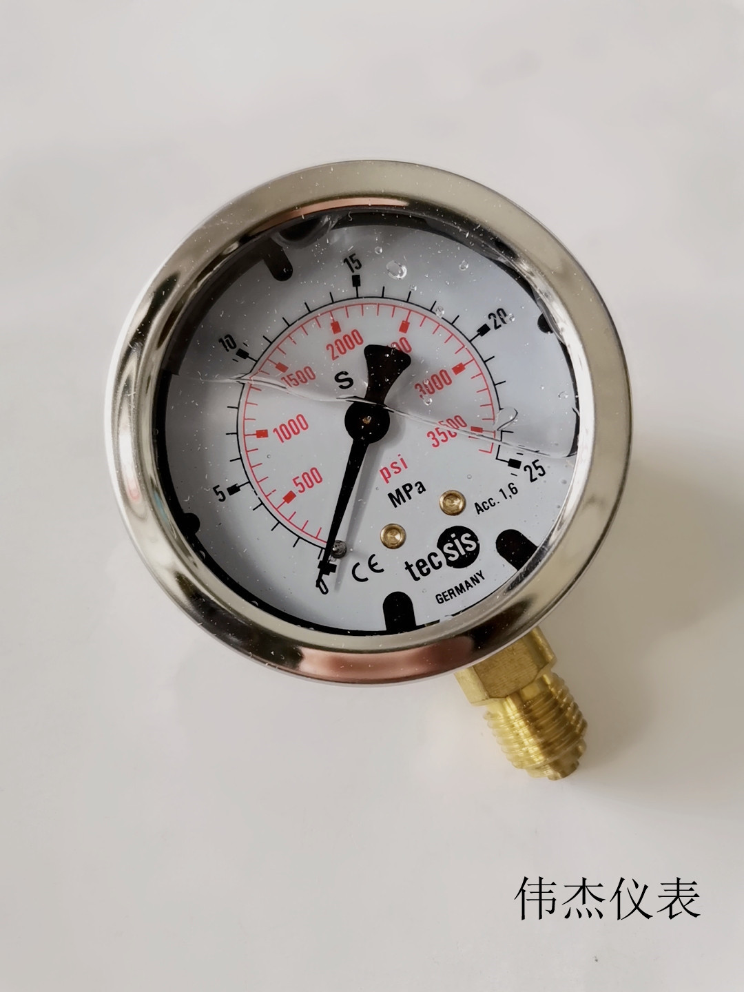 tecsis泰科思压力表油压表1454液压表60mm震德海天注塑机油表g1/4