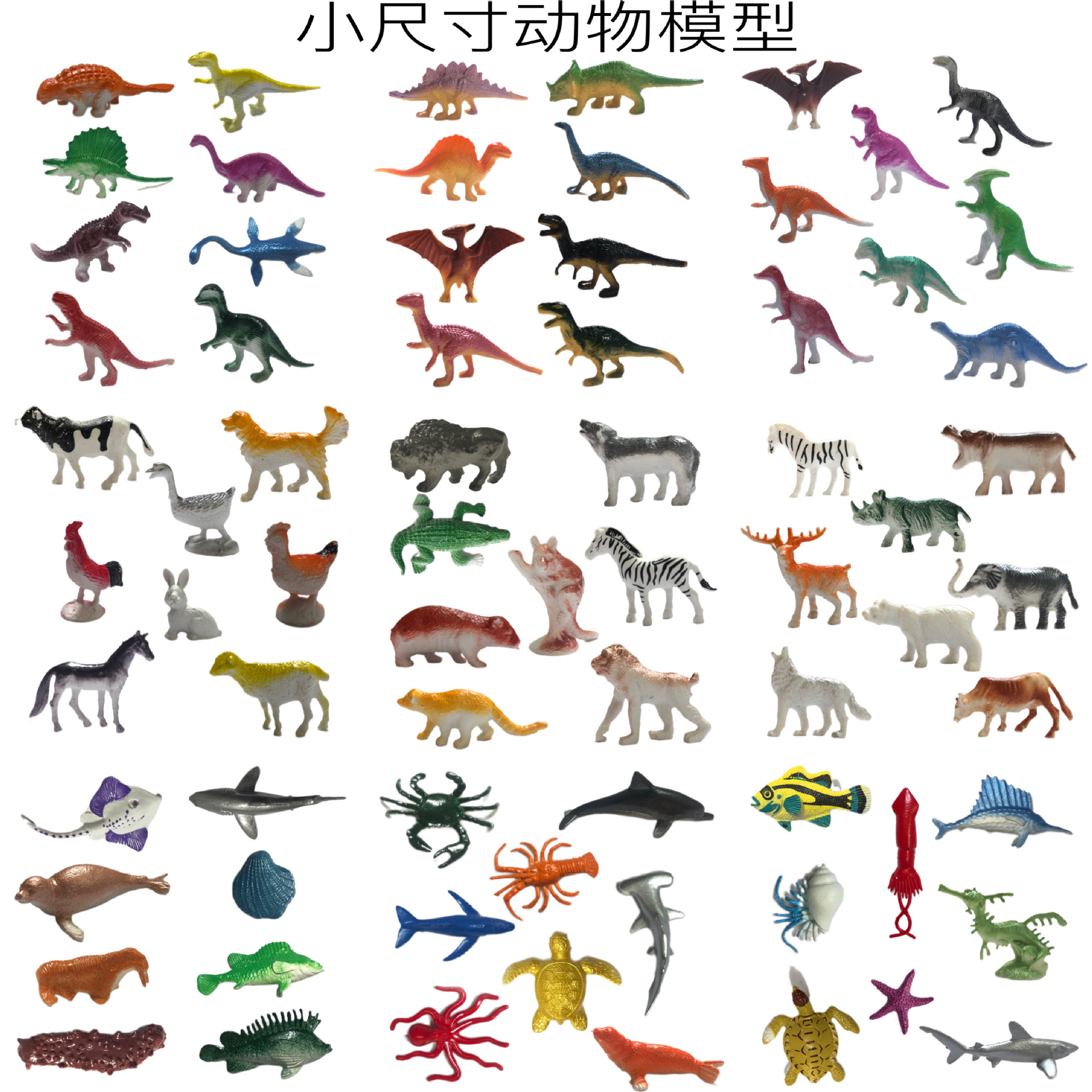 仿真野生动物模型 海洋动物侏罗纪恐龙牧场动物模型儿童考古玩具
