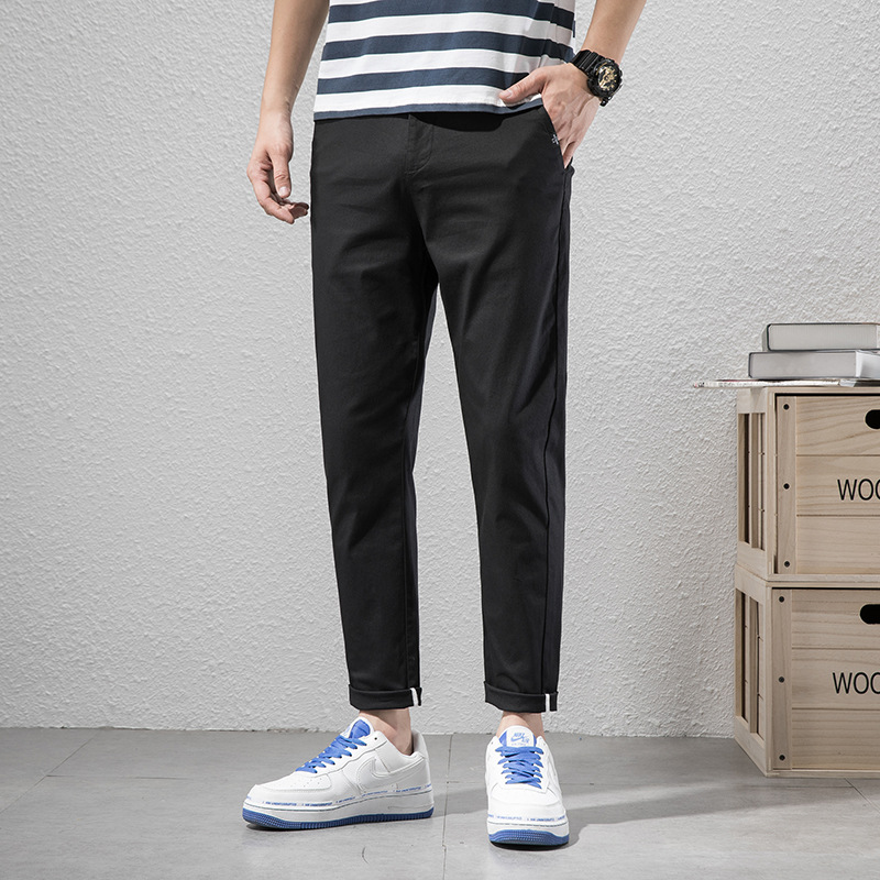男装2022夏季休闲裤男士直筒休闲长裤