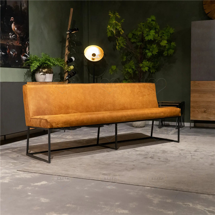 复古lofe工业风长条沙发椅餐厅酒吧创意靠背铁艺卡座双三四人沙发