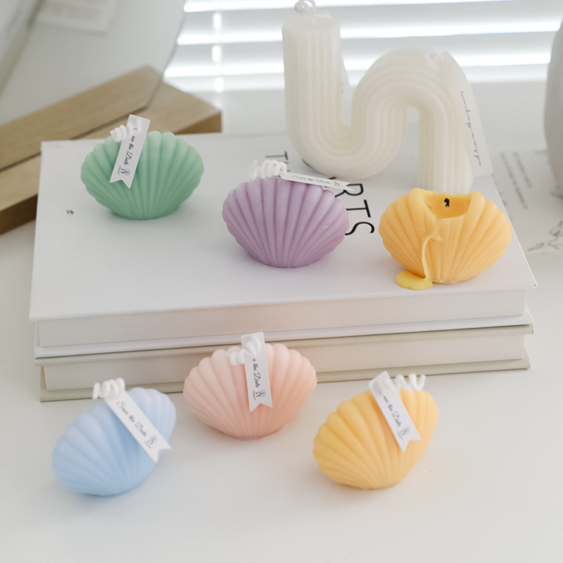 Small Shell Aromatherapy Candle Wholesale DIY Handmade Wedding Aromatherapy Hand Gift Ins Photo Props Birthday Candle