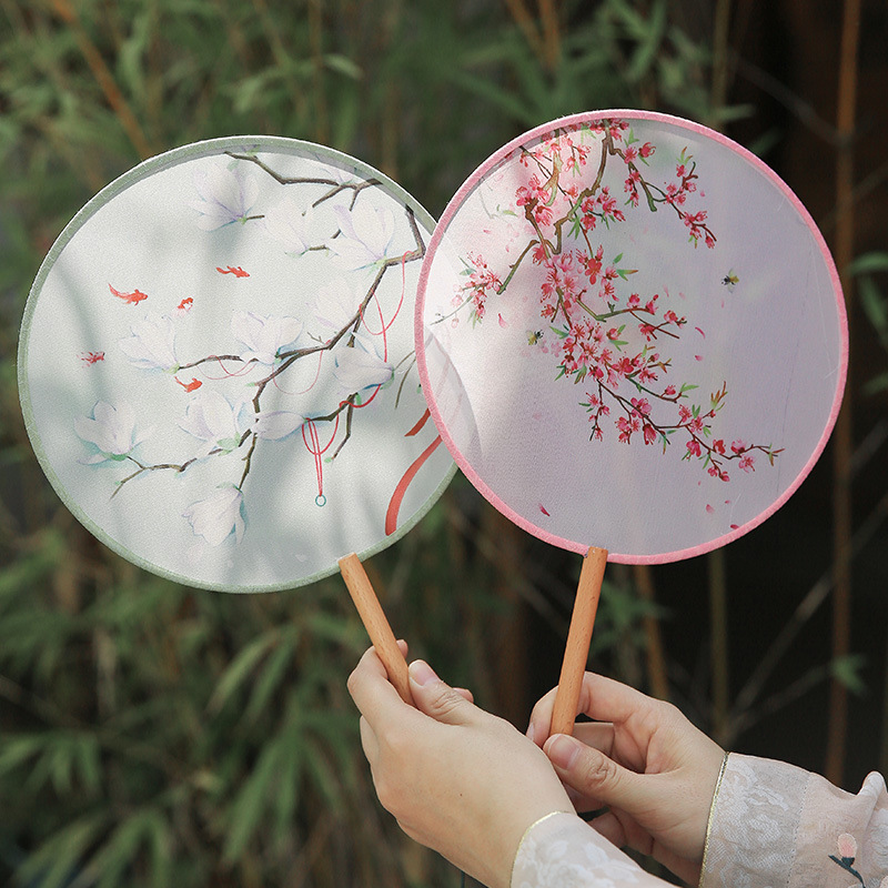 墨言古典圆扇 舞动中国风系列 古风夏季半透汉服旗袍旅游扇子摆拍