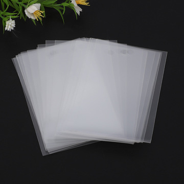 现货opp平口袋无自粘透明包装袋防爆边卡纸包装袋面包袋扎口袋批