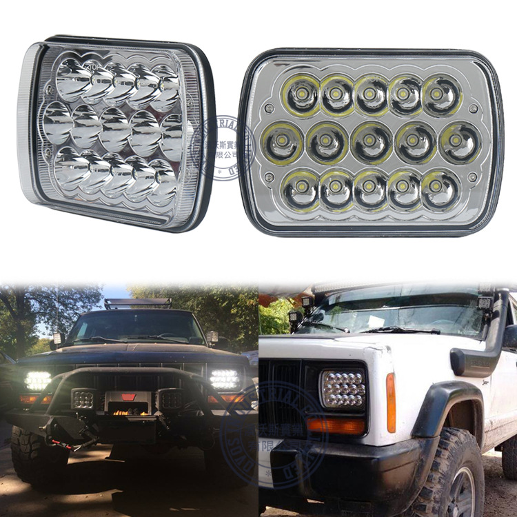 5x7方灯7x6头灯45w适用jeep牧马人改装车led灯远近光汽车led大灯