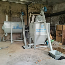 小型吨饲料机生产线 养殖场饲料粉碎搅拌混合机机组饲料加工设备