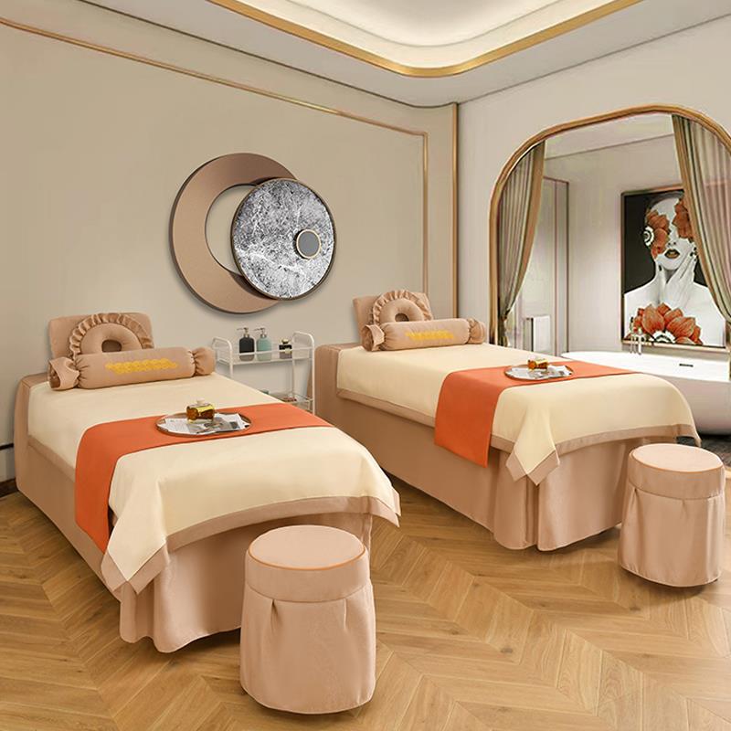美容床罩四件套轻奢风美容院按摩理疗采耳床套四季通用可厂家直销