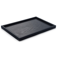 日式黑色木质托盘长方形实木盘子餐盘端菜盘茶盘水杯托盘复古泰儿